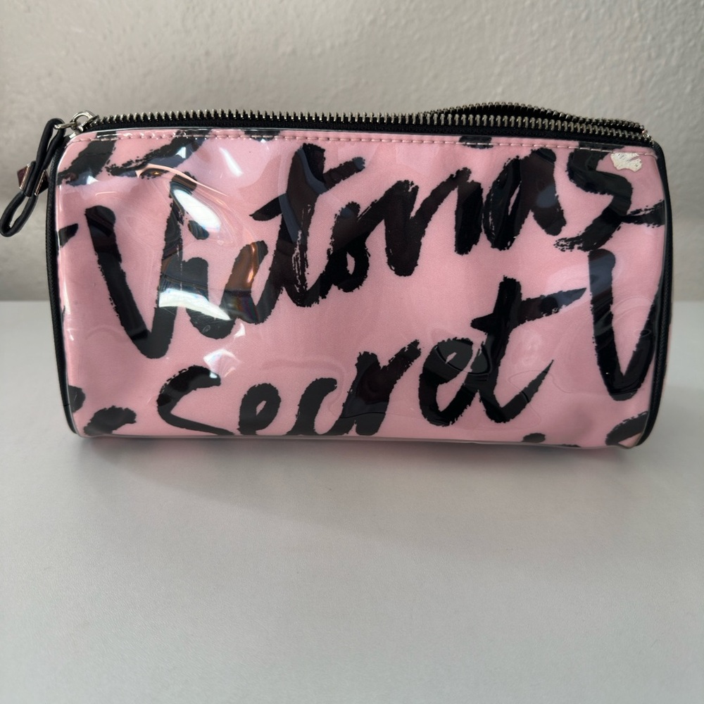 Victoria's Secret Black and Pink Cosmetic Case